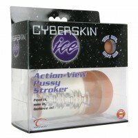 Прозрачная вагина CyberSkin® Ice Action-View Pussy Stroker